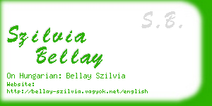 szilvia bellay business card